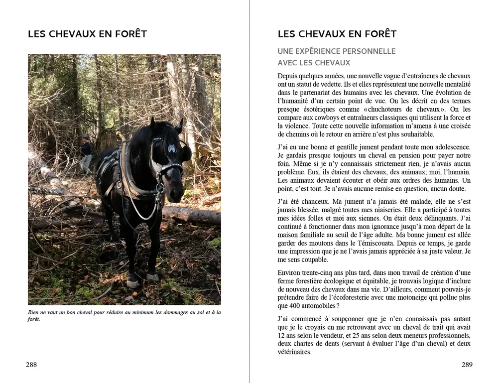 Page du livre L'écoforesterie de Bob Eichenberger