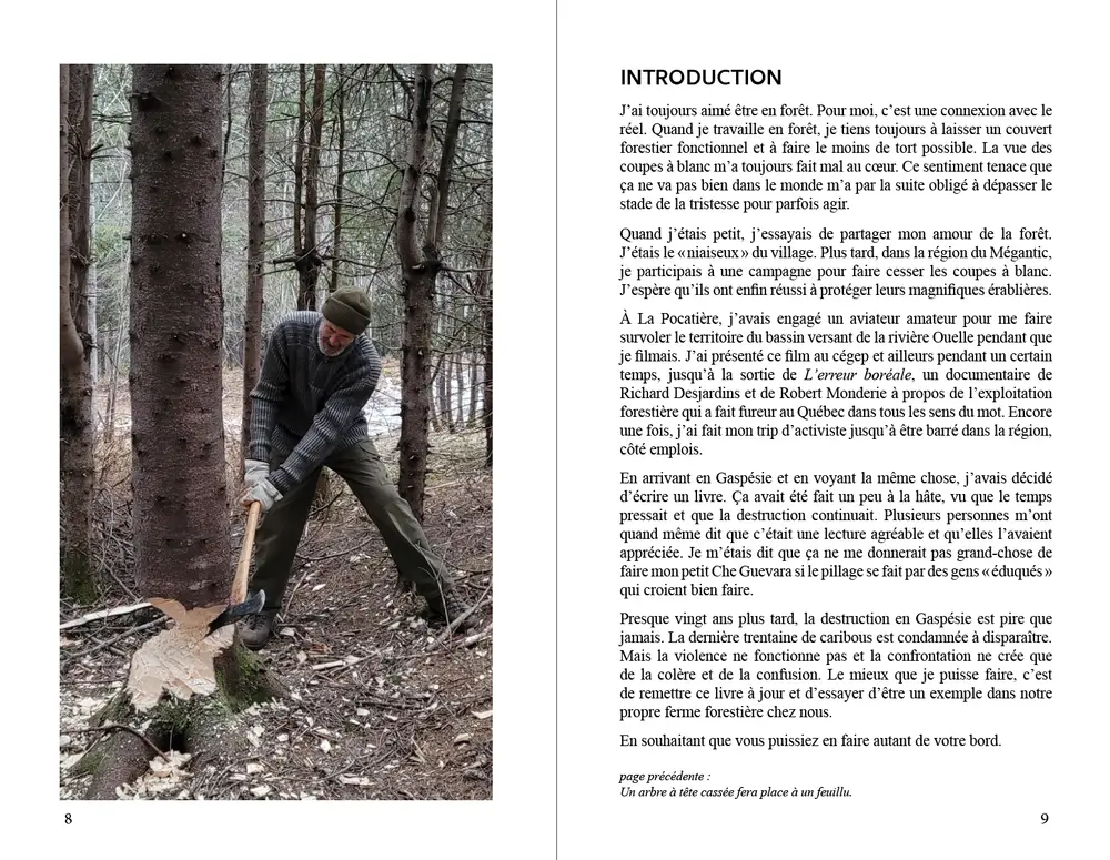 Page du livre L'écoforesterie de Bob Eichenberger