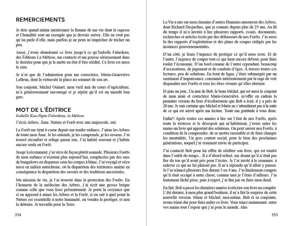 Page du livre L'écoforesterie de Bob Eichenberger